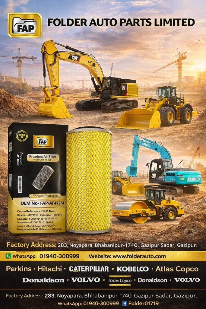Premium Air Filter FAP-AF472M for Hitachi, Caterpillar