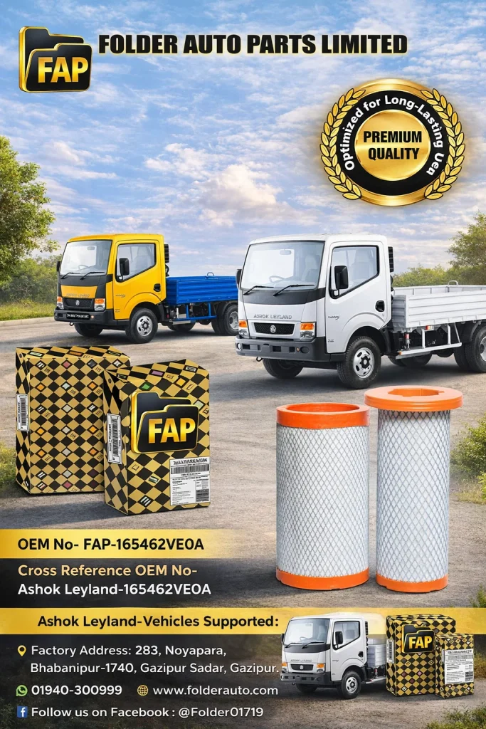 Premium Air Filter FAP-165462VE0A for Ashok Leyland Partner Mini Truck