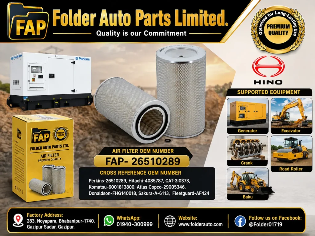 Premium Air Filter FAP-26510289 for Generator and Excavator