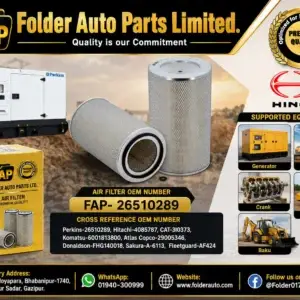 Premium Air Filter FAP-26510289 for Generator and Excavator